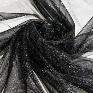Tecido Tule Glitter Preto