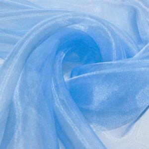 Tecido Organza Cristal Azul Serenity