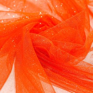 Tecido Tule Glitter Laranja