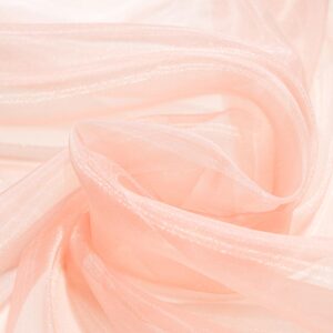 Tecido Organza Cristal Salmão Claro